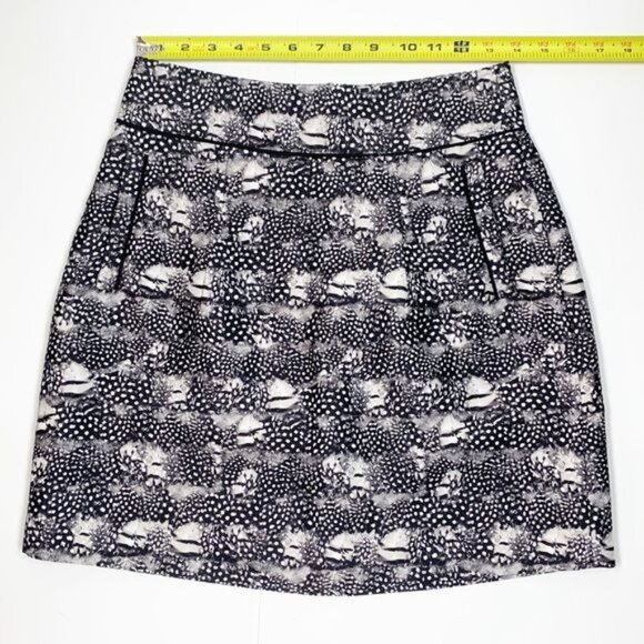 J Crew Abstract Patterned Fully Lined Preppy Mini Skirt Pockets Size 2 - Picture 6 of 11